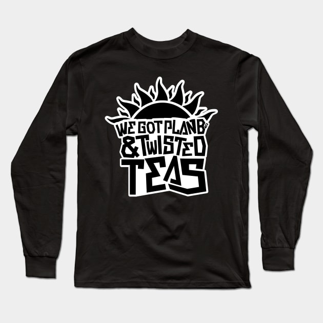 Plan Bs & Twisted Teas - White/Black Long Sleeve T-Shirt by BonBonDesigns